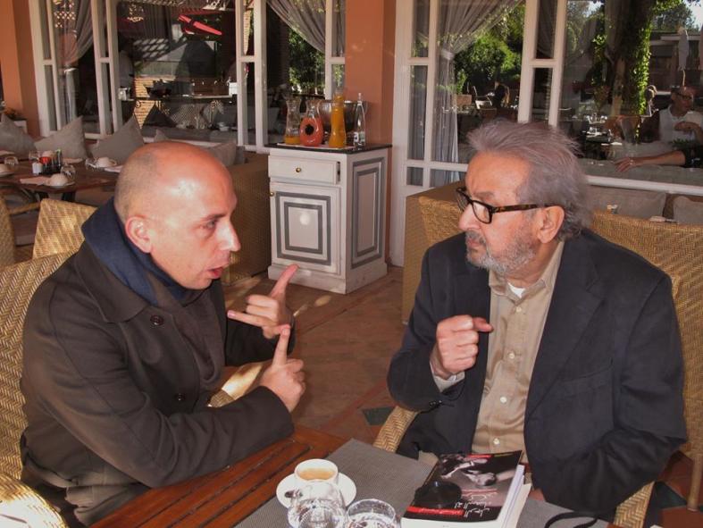 نور الشريف في صباح مراكشي متحدثا اليّ